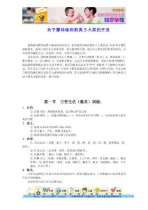 关于蒙特梭利教具5大类的开发