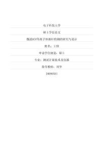 微波ECR等離子體探針檢測的研究與設計
