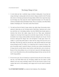 The Energy Change to Come-text