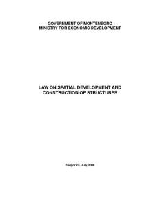 【黑山】空间开发和建筑结构法 Law on spatial development and construction of structures