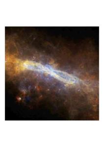 銀河系中心位置巨大低溫條帶