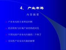 产业结构与政策分析产业布局专题