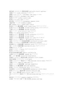 日語詞匯分類--家電 家具 日用品