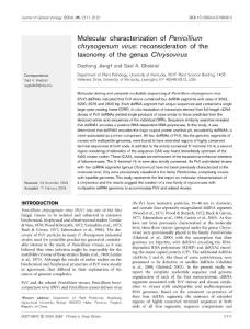 Molecular characterization of Penicillium chrysogenum virus reconsideration of the taxonomy of the genus Chrysovirus