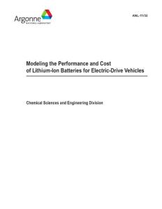 Modeling the Performance and Cost of Lithium-Ion Batteries for