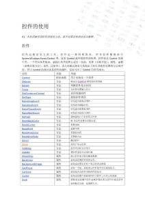 C Sharp公共控件的使用