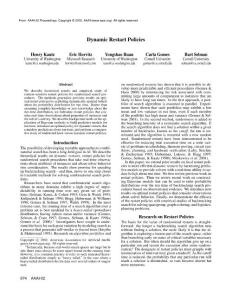 Dynamic Restart Policies