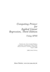 Applied Linear Regression (3rd. Ed.) - SPSS