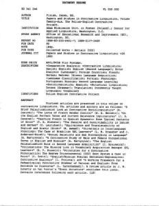 Papers and studies in contrastive linguistics, Volume 26  1990