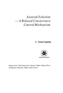 A Relaxed Concurrency Control Mechanism - Department of ...