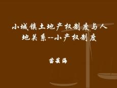 小城镇土地产权制