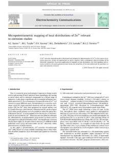 Micropotentiometric mapping of local distributions of Zn2+ relevant to corrosion studies