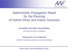 2005 09 Dominant Path Prediction Model for the Planning of Hybrid Urban and Indoor Scenarios - Presentation