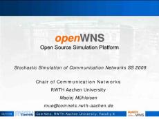 一個免費開源移動通信仿真平臺介紹 openWNS Open Source Simulation Platform
