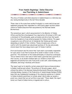 From Humble Beginnings Indian Education now Flourishing in