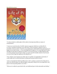 Life of Pi 小说经典台词 （1）