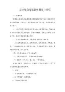 急診綠色通道管理制度與流程