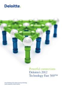 Deloitte 2012 Technology Fast 500 Winners Brochure