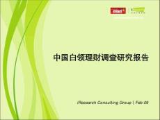 中国白领理财调查研究报告（msn中文网、艾瑞咨询）