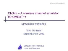 无线信道系统级仿真 ChSim – A wireless channel simulator
