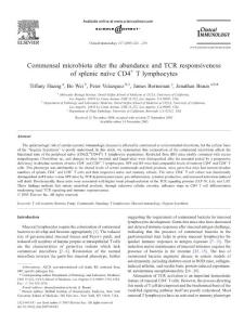 Commensal microbiota alter the abundance and TCR responsiveness