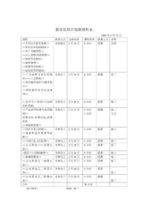 新员工培训计划课程表