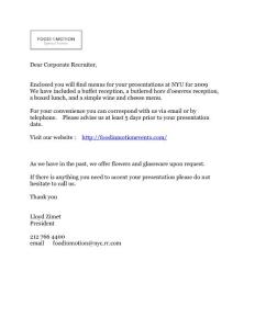 Food in Motion - New York University