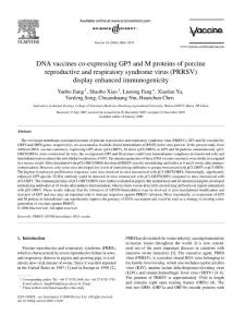 DNA vaccines co-expressing GP5 and M proteins of porcine