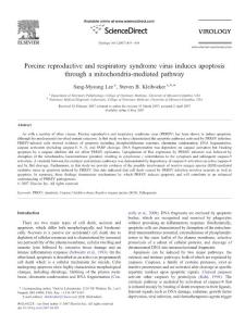 Porcine reproductive and respiratory syndrome virus induces apoptosis