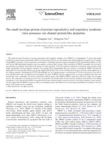 The small envelope protein of porcine reproductive and respiratory syndrome