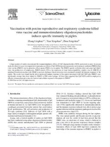 Vaccination with porcine reproductive and respiratory syndrome killed