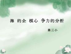 海尔竞争力分析——第三小组