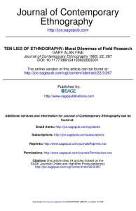 Ten Lies of Ethnography