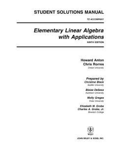 Sol of Elementary Linear Algebra with Applications