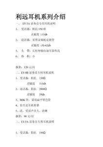 利遠耳機系列介紹⊙
