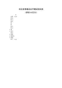 河北省普通话水平测试用词表（拼音O打头）