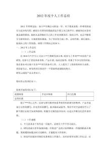 2012年度工作總結及計劃
