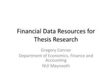 Financial Data Resources for Thesis Research