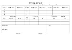 塑料处理岗位生产记录Microsoft Excel 工作表