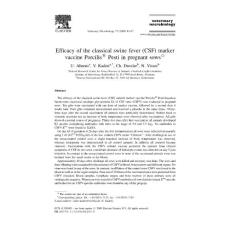 Efficacy of the classical swine fever (CSF) marker vaccine Porcilis1 Pesti in pregnant sows