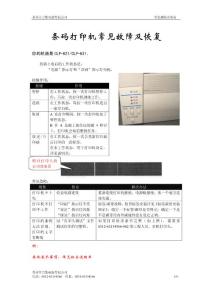 条码打印机常见故障及恢复For Citizen条码打印机