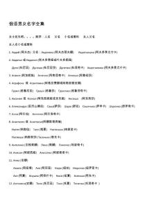 俄语男女名字全集