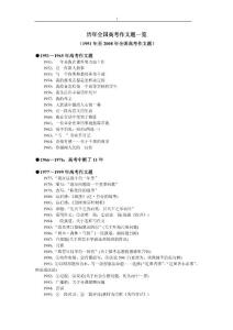 历年全国高考作文题一览