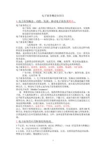 電子商務概論知識點