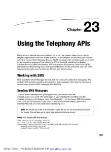 Chapter 23 Using the Telephony APIs