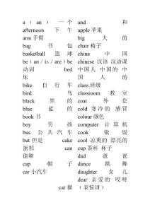 [初一英语]外研版英语七年级上预备级 单词