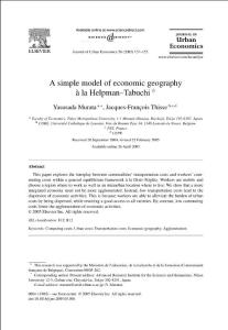 Murata--A simple model of economic geography à la Helpman–Tabuchi