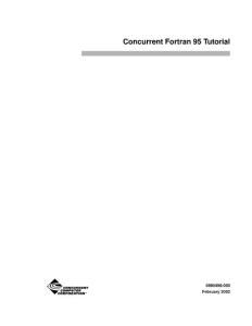 Concurrent Fortran 95 Tutorial