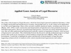 Bhatia_Applied Genre Analysis of Legal Discourse