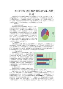 福建教师招考考情分析及配套试题(精华)